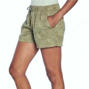GAP NWT Green Lyocell Tropical Palm Leaf Print Shorts Extra Large XL